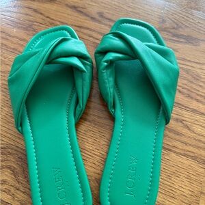 J. Crew Women's Emerald Green Knotted Sandals